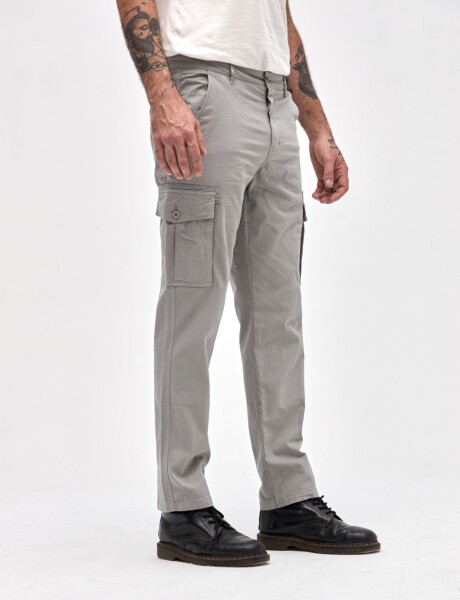 Pantalón cargo Roque I26 Gris perla