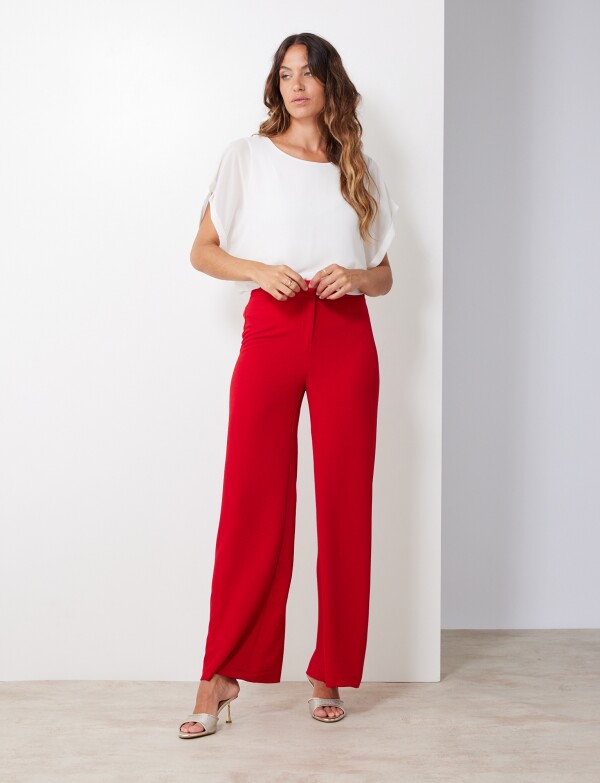 Crepe stretch rojo odessa hecho en Italia grandes telas para vestir  chaqueta pantalones y mucho más