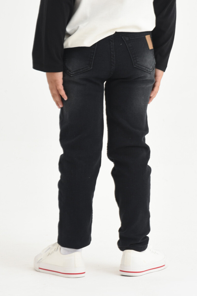 Pantalón de jean lavado Negro