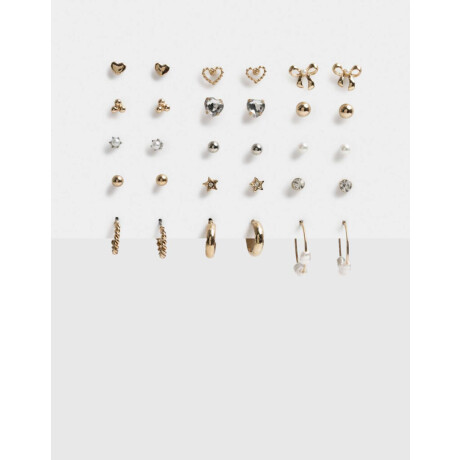 Set De Aros Combinacion Bicolor