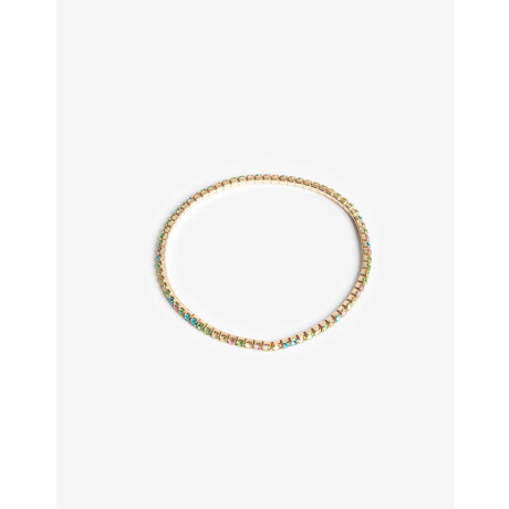 Pulseras Flexibles Strass Dorado
