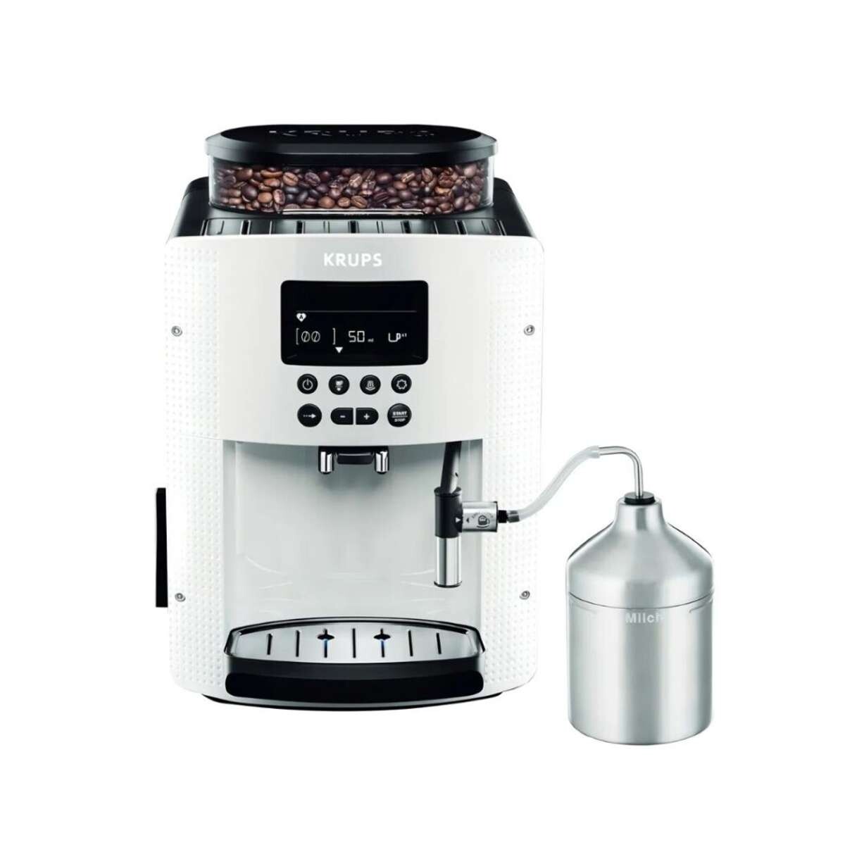 Cafetera Espresso Krups Full Auto Display Lechero - Color Blanca 