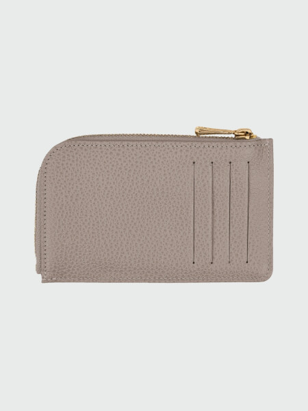 Longchamp - Tarjetero de cuero, Le Foulonné Gris