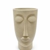 MACETA FACE HOMBRE PLASTICA BEIGE