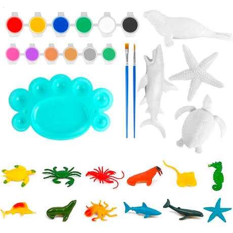 Juego De Arte Educativo Para Pintar Moldes Animales Animales Marinos