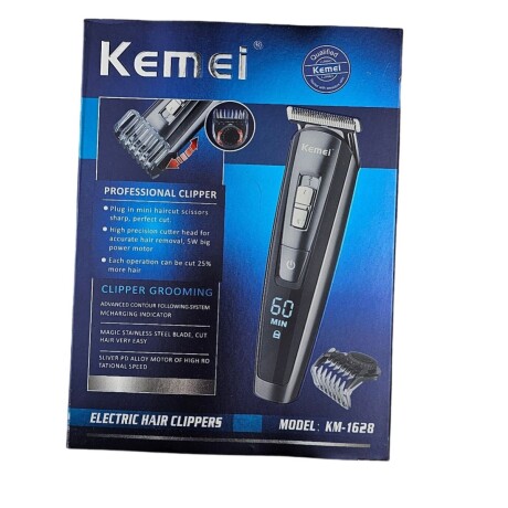 Corta Pelo Barba Profesional Recargable KEMEI KM-1628 Negro