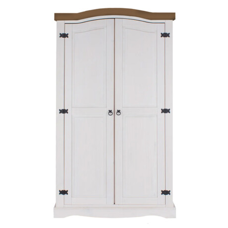 Ropero 2 puertas - Madera maciza / Línea Mexicana Blanco