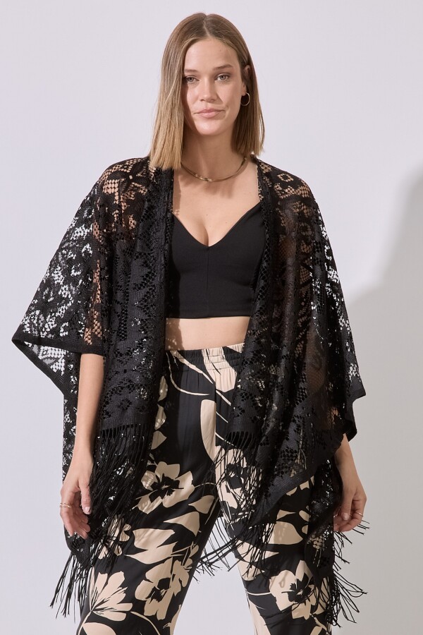 Kimono Calado NEGRO