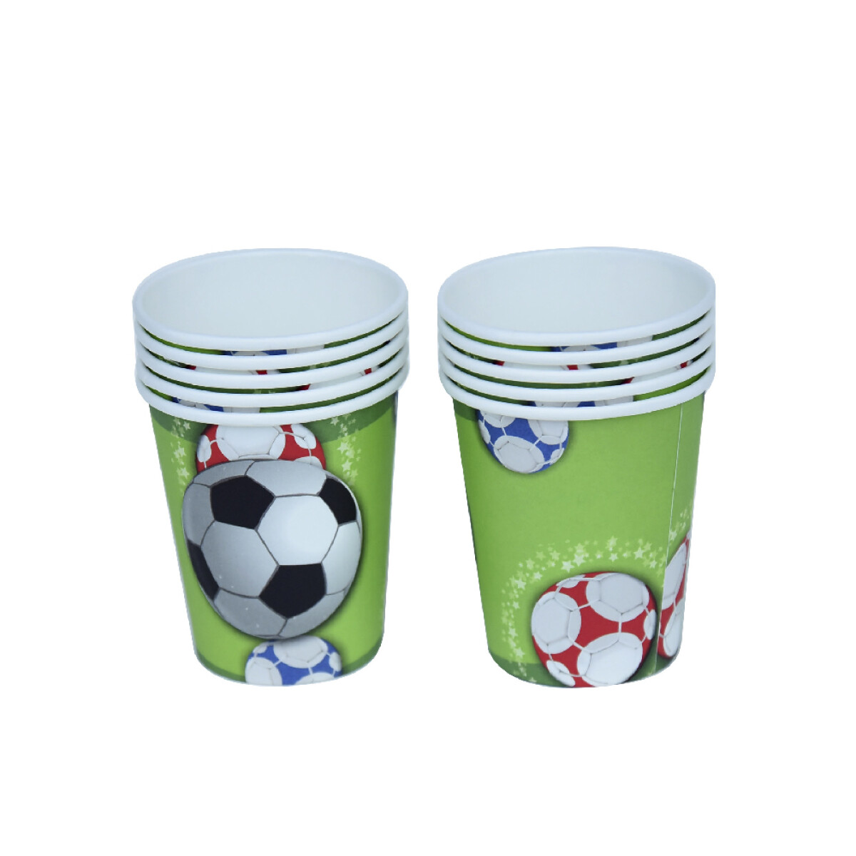 Set Vasos Diseño Futbol 250ml X 10 Unidades 