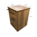 Cajonera con llave 3 Cajones Marrón