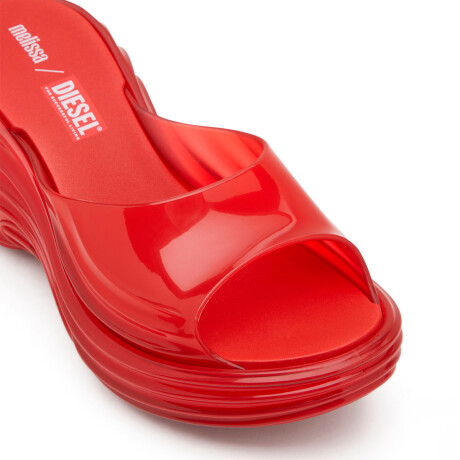 Sandalias Melissa de Dama - PLATFORM + DIESEL - 36152BP736 ROJO TRANSPARENTE