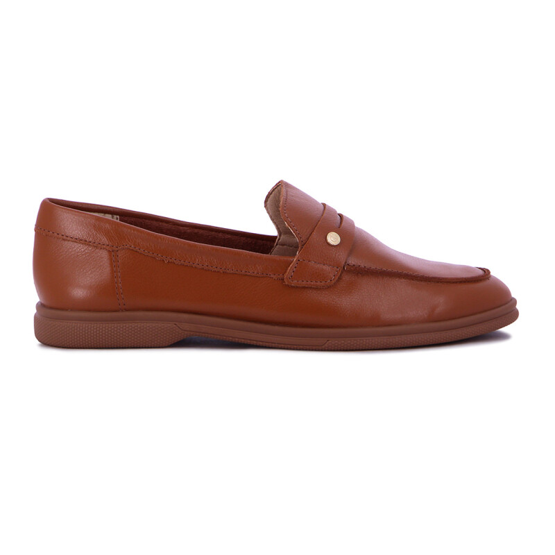 Comfortflex Mocasin Dama C/vincha Suela Baja - Caramelo Caramelo