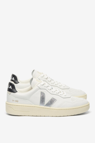 V-90 LEATHER WHITE SILVERBLACK Blanco