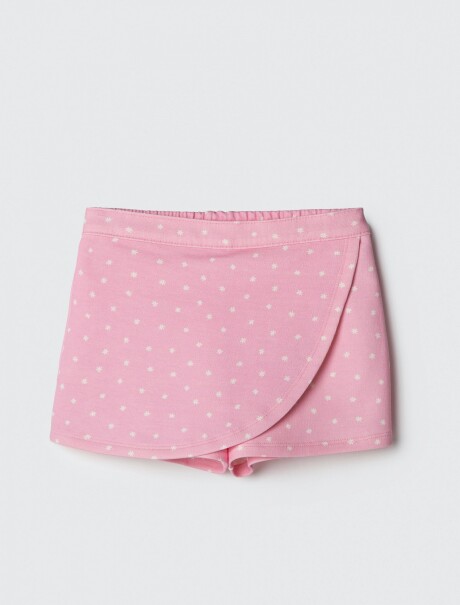 CONJUNTO INFANTIL CON FALDA SHORT NARANJA