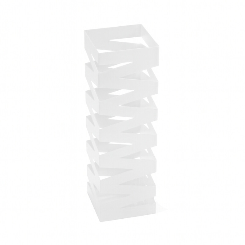 Soporte de paraguas de metal BLANCO