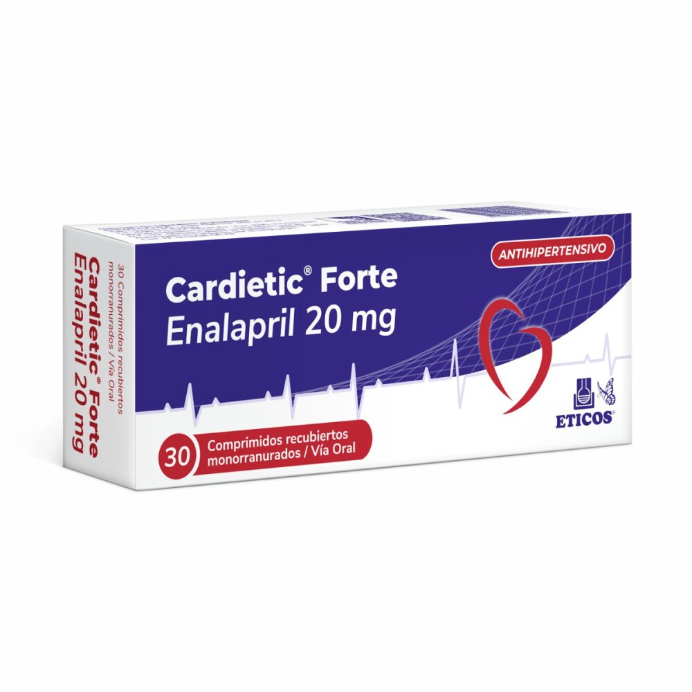 CARDIETIC FTE. 20 MG CJ X 30 COMP. única