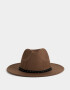 Sombreros Boho Sombrero Con Trim - Marron Oscuro
