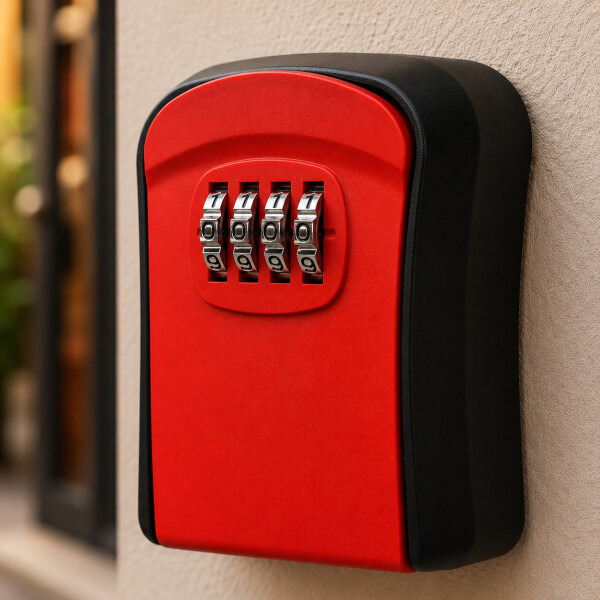 Caja Fuerte Cofre De Seguridad C/ Combinación 9,5 cm x 8 cm Rojo