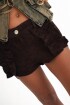Rosette Leather Short Gamuza Chocolate