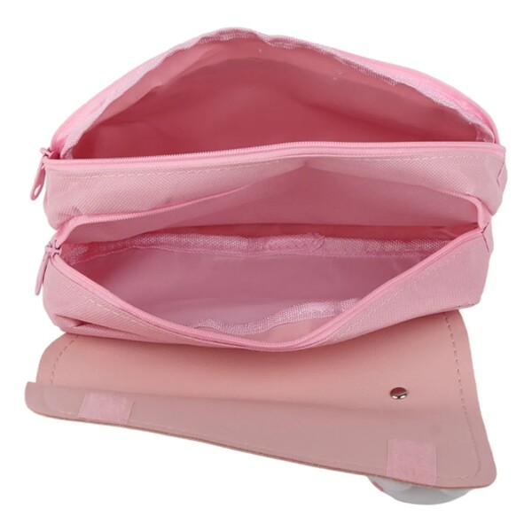 Cartuchera Escolar Kawaii Gatito 3D 2 Cierres Infantil Atrix Variante Color Rosado