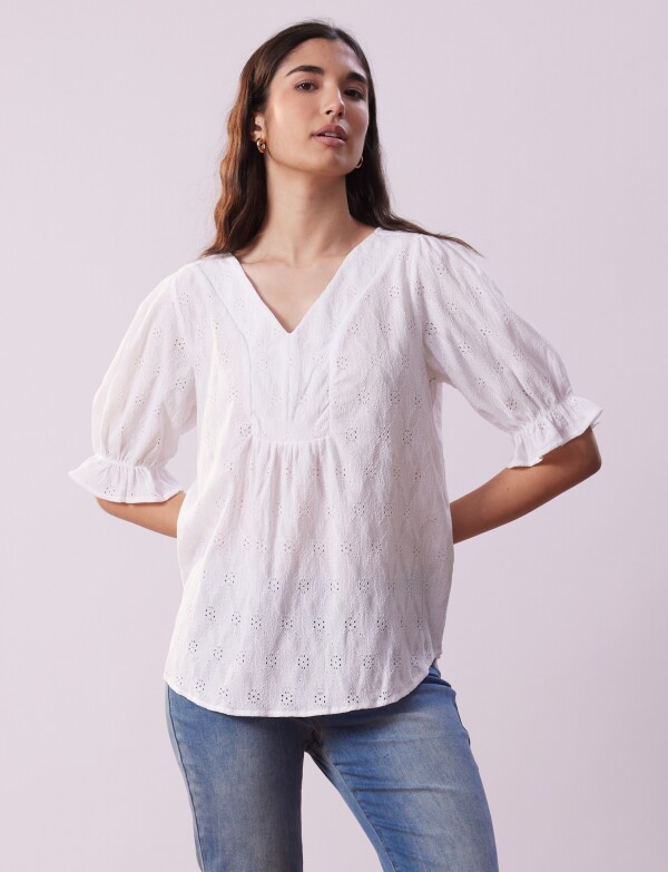 Blusa Labrada Mga Fr CRUDO