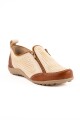 Zapato zipper calado Natural combinado
