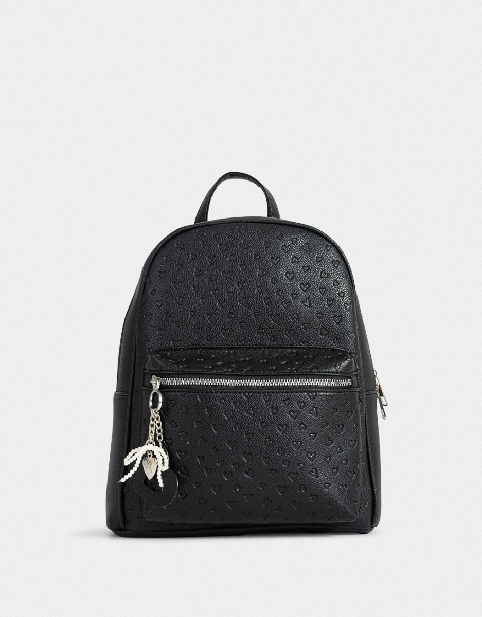 Mochila De Cuerina Con Corazones Y Charms 