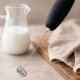 Batidor de leche a pilas NEGRO