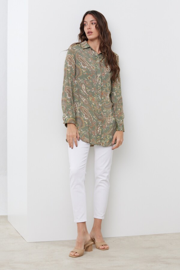 Camisa Print OLIVA/MULTI
