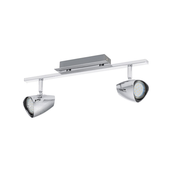 Spot varal cromo 2XGU10 inclui. 2,8W 3000K CORBERA EG2232