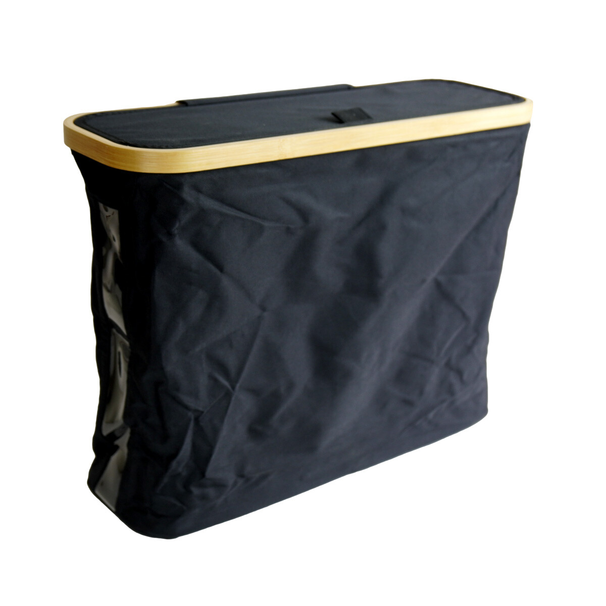 CANASTO TELA PLEGABLE MARCO MADERA OVAL 36522 Q24 