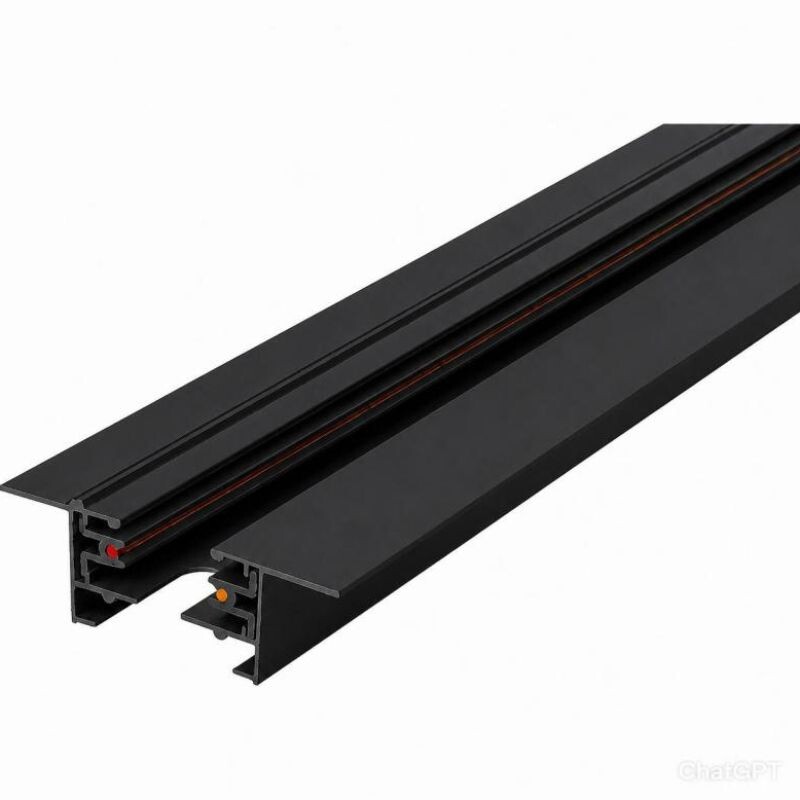 RIEL DE EMBUTIR ELECTRIFICADO 2M 2 VÍAS RIEL ELECTRIFICADO 2 VIAS EMBUTIR NEGRO