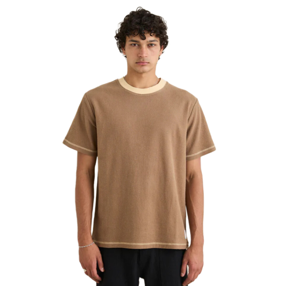 Remera Rhythm Contrast Vintage Terry - Marrón 