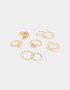 Sets Anillos Metal Anillos Sets De Metal - Dorado