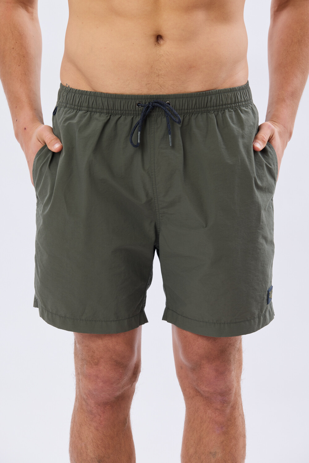 SHORT DE BAÑO LISO Verde Oscuro