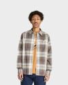 Camisa Peached Twill Check Hombre Chocolate Chip Yd