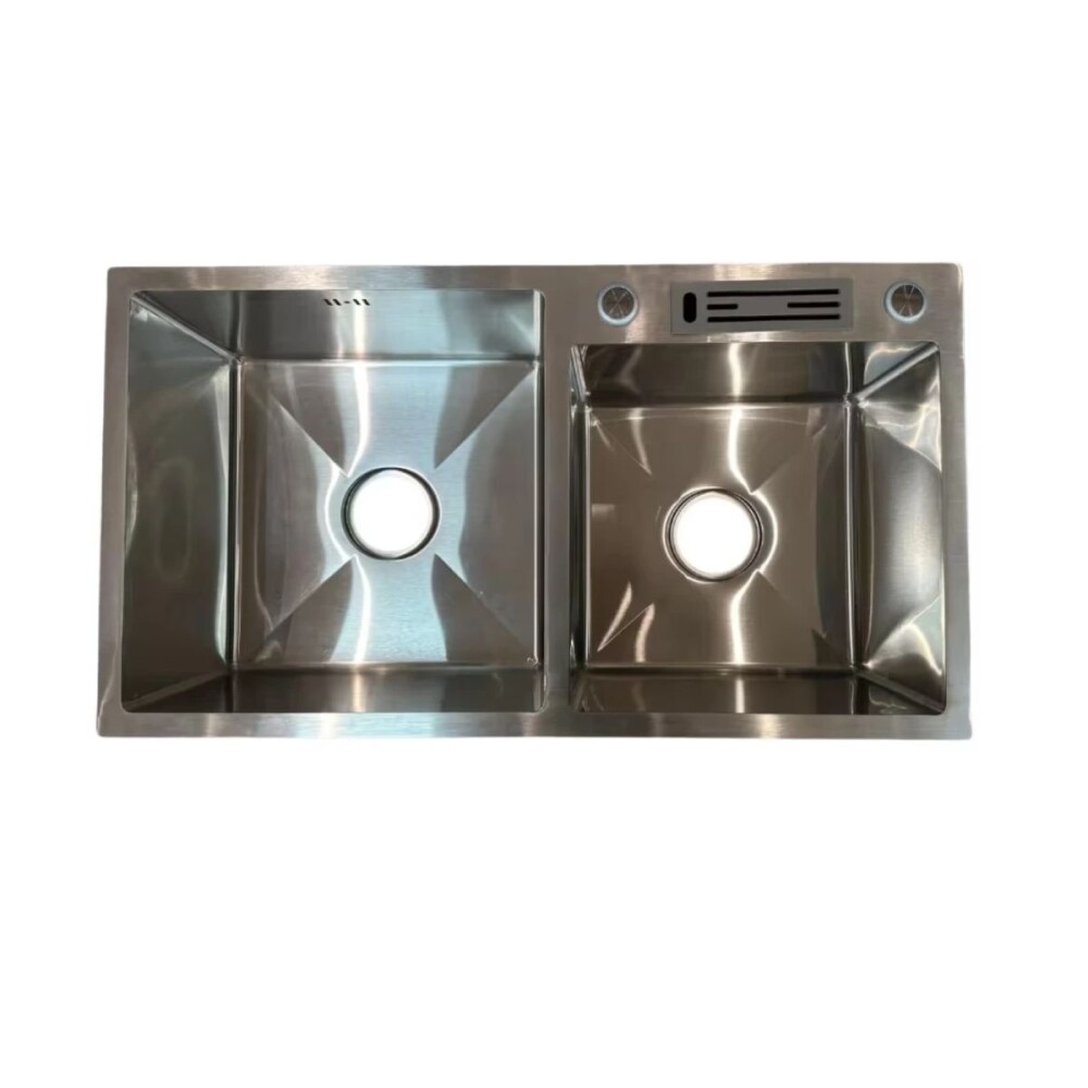 Pileta de cocina DREAM doble 82x45x21cm c/guarda objetos Pileta De Cocina Dream Doble 82x45x21cm C/guarda Objetos