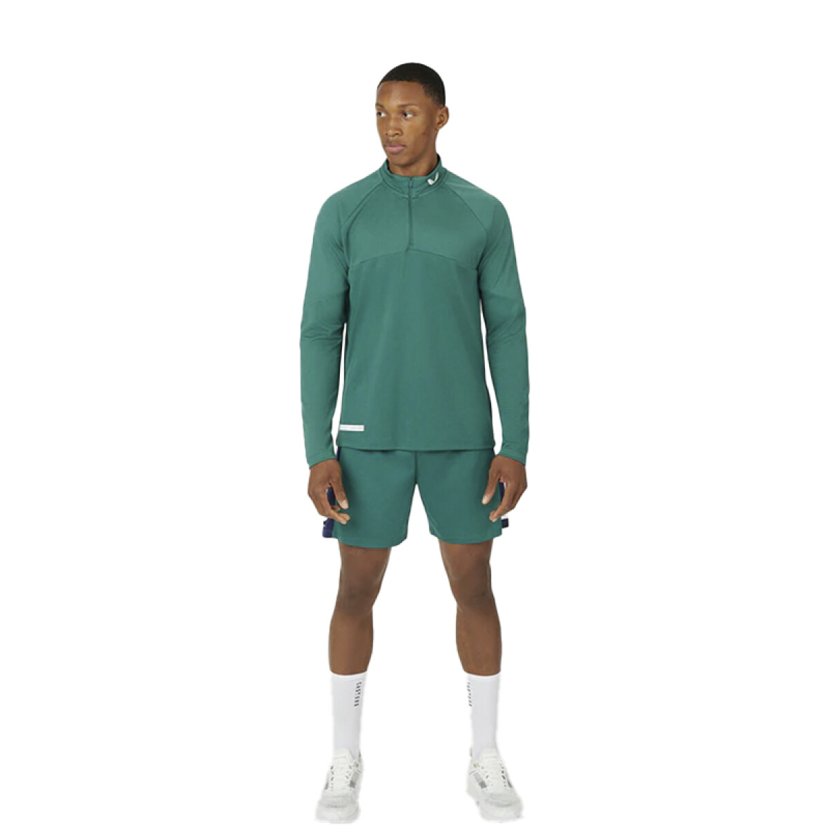 Remera Castore Performance Zip 1/4 - Verde 