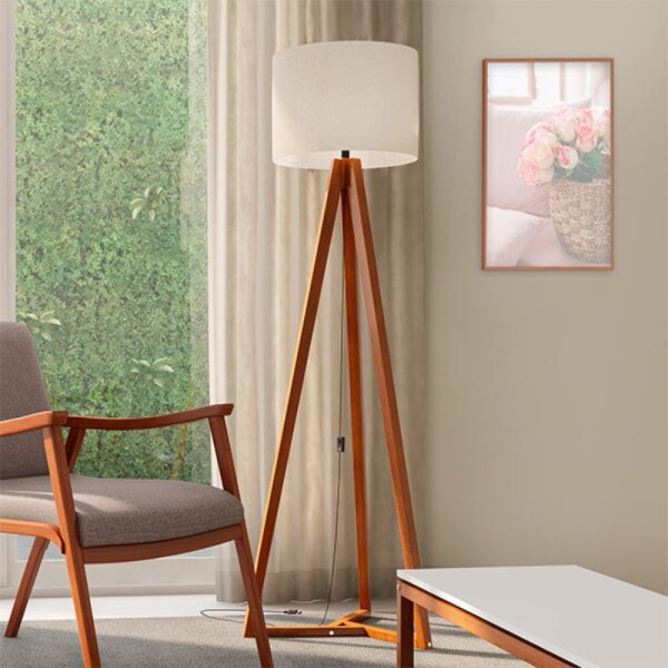 LAMPARA DE PIE CLASSIC - BLANCO/NATURAL LAMPARA DE PIE CLASSIC - BLANCO/NATURAL