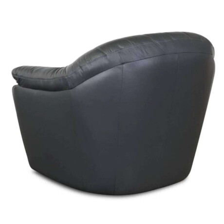 Butaca Giratoria 100% Cuero Paris Negro
