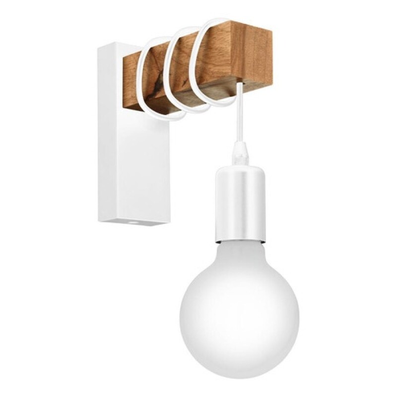 Lámpara aplique de madera Eglo Townshend Blanco