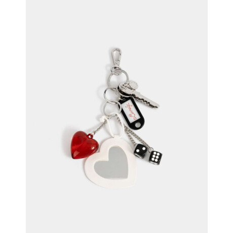 Llavero Y Charm Multidijes Plateado