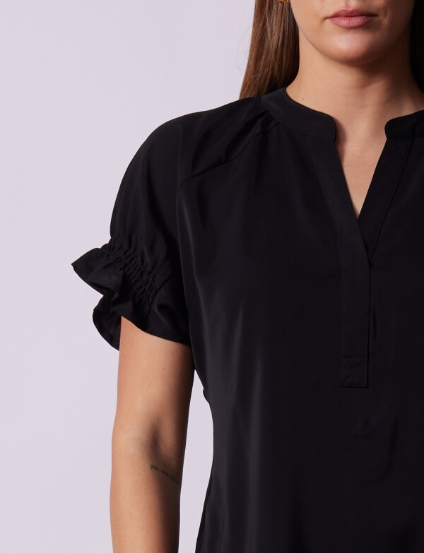 Blusa Frunce Espalda NEGRO