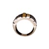 Anillo Banda-Plata y Oro-Piedra Onix-AN5169 conpiedra