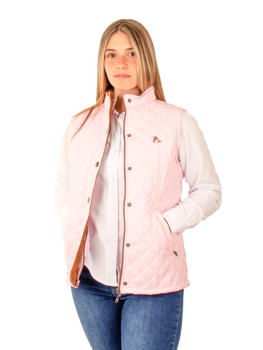Chaleco Capitoneado Dama con hebilla - Rosa 