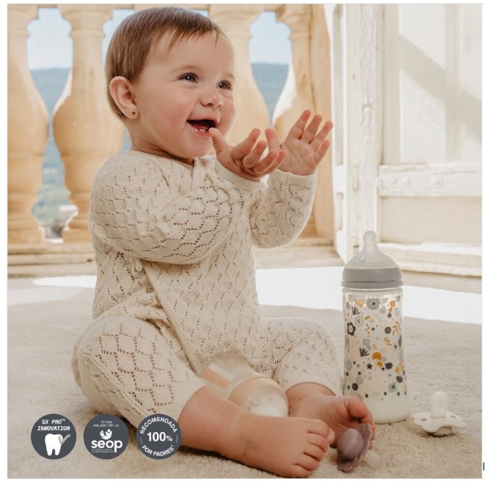 Biberón fisiológico 270ml Suavinex Wonder beige Conejo