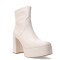 Botas de Mujer Miss Carol PLACID con simil cuero elastizado Blanco Hueso
