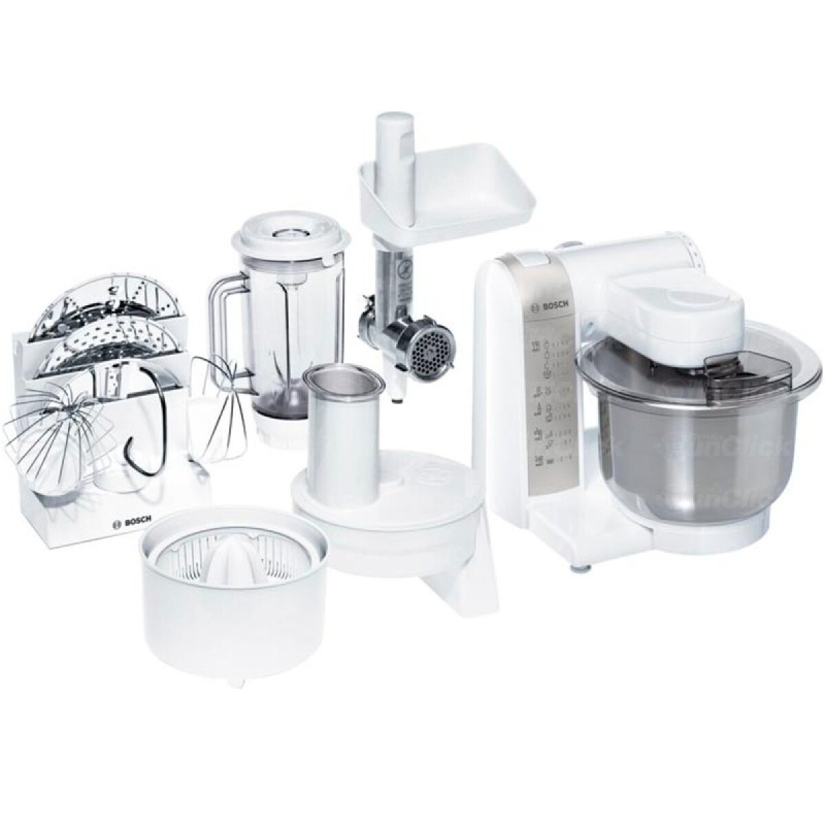 Robot de cocina Bosch MUM4880 c/accesorios 600W - blanco 