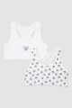 Pack x2 tops stitch algodon Lila