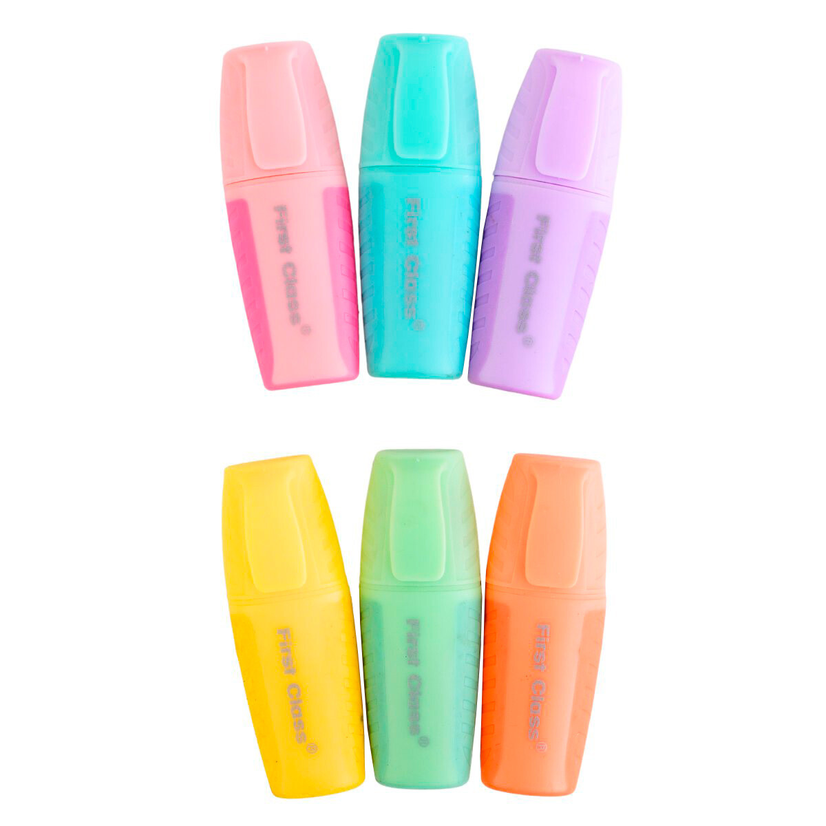 Resaltador mini fluo pastel x6 